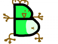 B개구리 : B로개구리를그렸음 스케치판 ,sketchpan