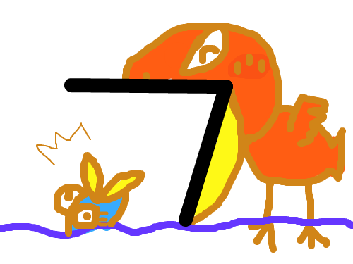 7새 : 7로새를그렸음. 스케치판 ,sketchpan