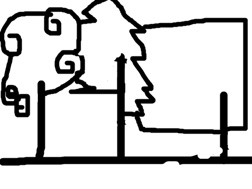 이상한 나무 : 선과곡선 이용 스케치판 ,sketchpan