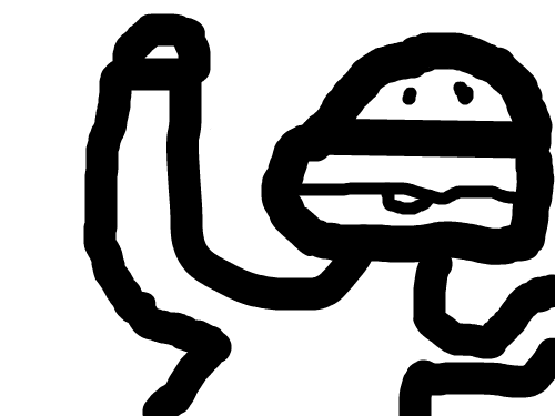 빙신 : 빙신이 손들고 있다. 스케치판 ,sketchpan
