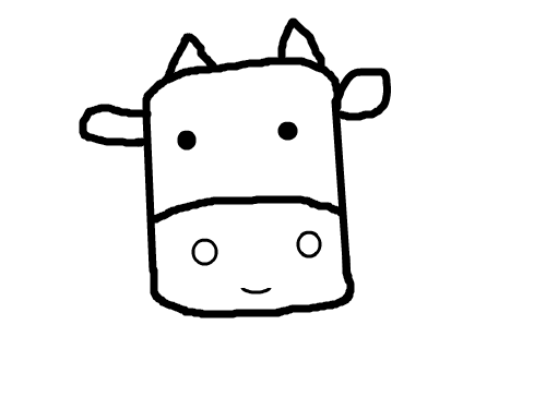 젖소 : 젓소얼굴 스케치판 ,sketchpan