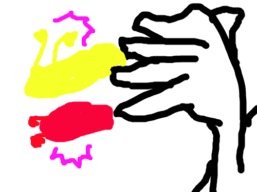 덫에 걸린 라바 : ......................................................... 스케치판 ,sketchpan