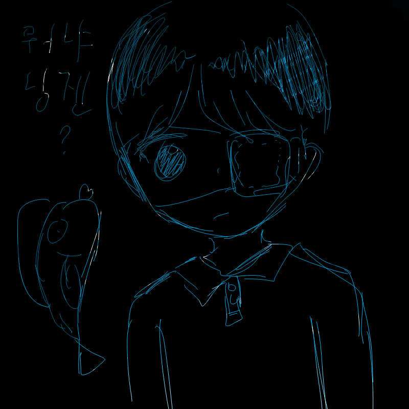 베리랑 반.. : 베리랑 반대인애를 물고기로 해봤다 스케치판 ,sketchpan
