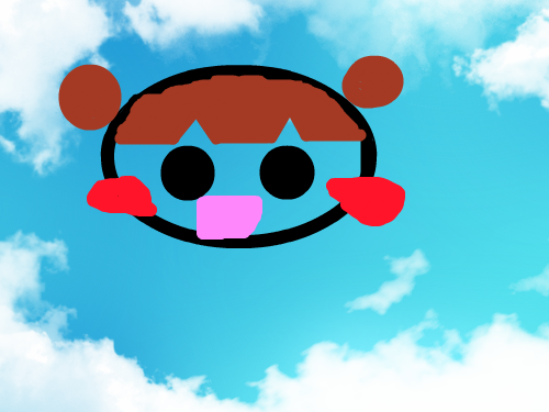 똥머리 : 똥머리로 꾸몄슴 스케치판 ,sketchpan