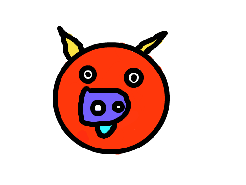 돼지 : 웃는 돼지 스케치판 ,sketchpan