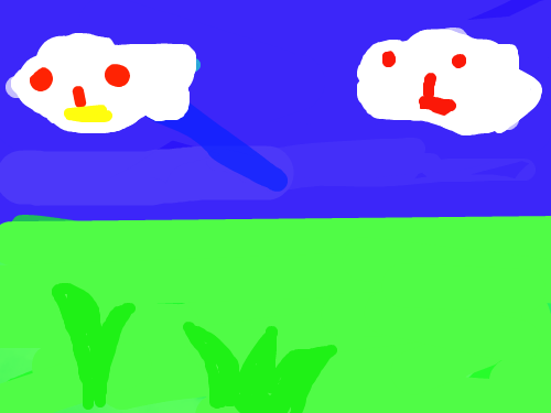 풀과 구름 : 구름이 예쁘죠? 스케치판 ,sketchpan