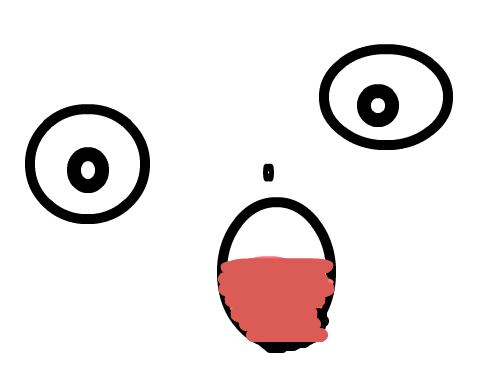 와! : 놀란표정............ 스케치판 ,sketchpan