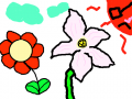 fiower : 꽃과 햇님 구름 스케치판 ,sketchpan