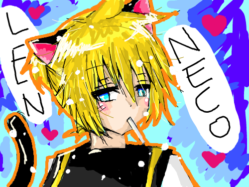 카가미네렌 : 레이어 잘못해서 망함..ㅠ 스케치판 ,sketchpan