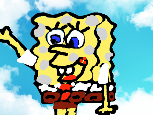 스폰지밥 귀여워~ : 스폰지밥, 천사 되다. 스케치판 ,sketchpan