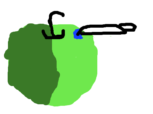 벌레먹은 사과 : 이 사과는 제가 그렸는데 못 그린 것 같습니다. 스케치판 ,sketchpan