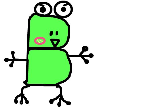 개구리 : 화난 개구리 스케치판 ,sketchpan