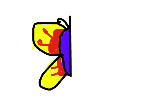 짤린 나비 : 가다가 칼연습하는 아저씨가 나비를 싹둑 스케치판 ,sketchpan