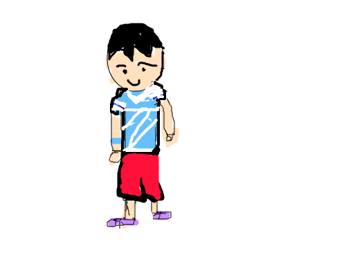 사람(남자) : 이사람은 상장을 받고 인기를 언어서 야간 ^.^가 되었다는 사실 스케치판 ,sketchpan