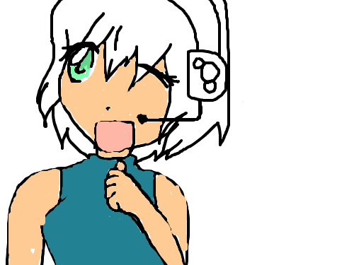 Me in Vocaloid : What I would look like, American name: BubblesAnd Japanese name: Bubbles in japanese lol 스케치판 ,sketchpan