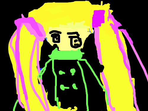 세라의 여동생 : 세라의 은발을 노란색으로 표현을하여 세라의 동생이 없지만 있는 것으로 표현을 했고 크롬의 복장을 자 표현을 못했다 그래도 크롬의 복장이다. 스케치판 ,sketchpan