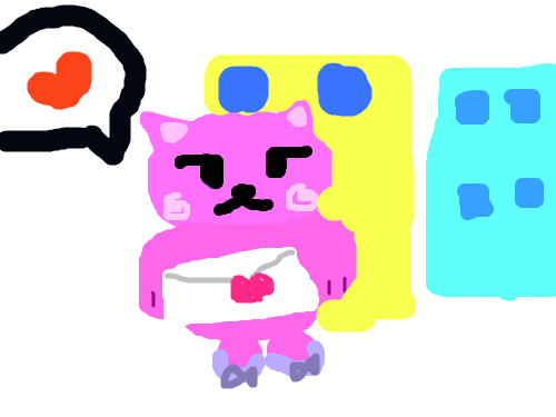 고양이의 고백편지^^ : ㅋㅋ 부끄러운 편지.. 스케치판 ,sketchpan