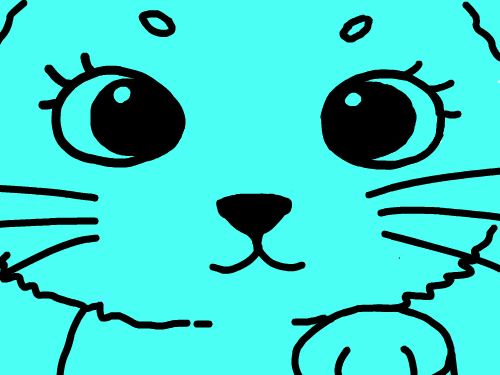 파랑고양이 : 파랑고양이 스케치판 ,sketchpan