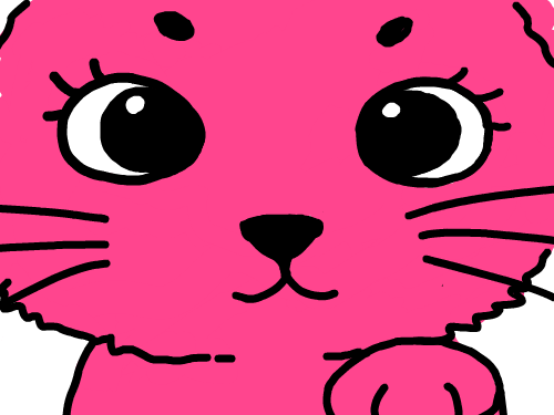 핑크고양이 : 핑크고양이 스케치판 ,sketchpan