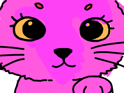 분홍 고양이 : 분홍 고양이 스케치판 ,sketchpan