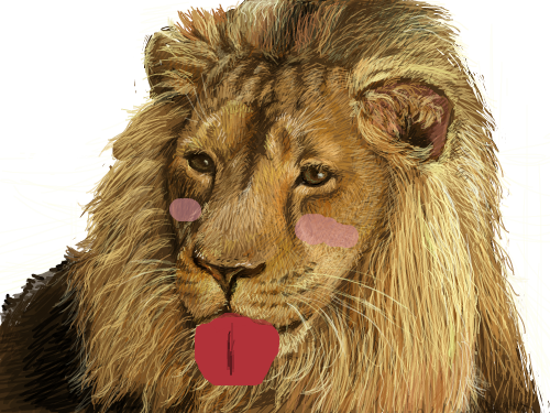 메롱하는 사자 : 우왕ㅋ굳ㅋ 스케치판 ,sketchpan