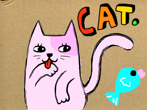 캣물고기 : 캐새새샛캣 스케치판 ,sketchpan