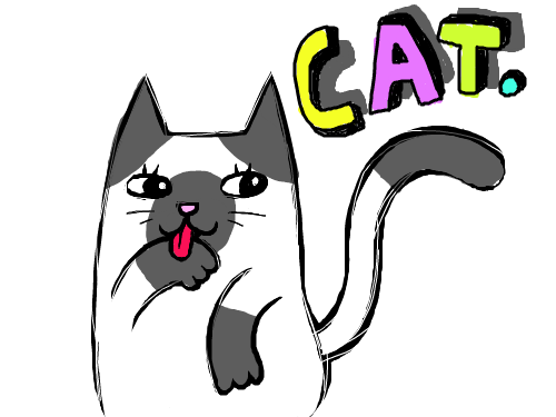 고양이 : 내가제일 좋아하는 고양이 샴! 스케치판 ,sketchpan
