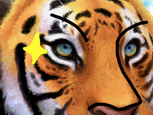 번뜩!!! : 먹잇감을 눈앞에두고 노리는 호랑이! 스케치판 ,sketchpan