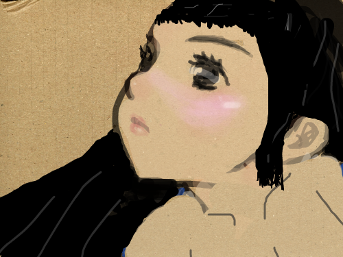 머릴르 길게하려는.. : 앞머리... 스케치판 ,sketchpan