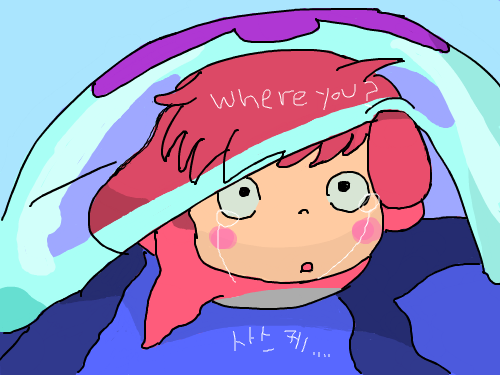 사스케사마.. : 훌쩍포뇨양이 울어ㅠ.ㅠ 스케치판 ,sketchpan