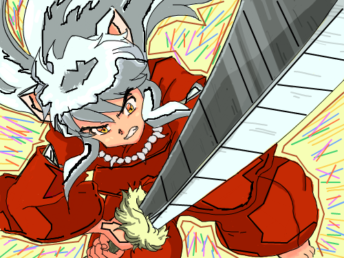 우암-심민준 이누야샤 : 이누야샤를 그렸어요 스케치판 ,sketchpan