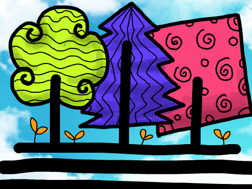 이어그리기 : 뭐지....이 신비로운 나무들은...=ㅂ= 스케치판 ,sketchpan