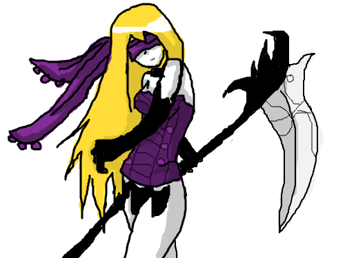 Scytheeee : My second work on this website. Having trouble detailking hair. x.x 스케치판 ,sketchpan