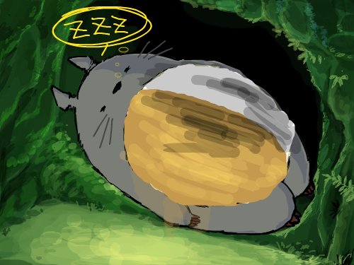 토토로몸속 : 더러운토토로의몸속찌꺼기들을 묘사. 스케치판 ,sketchpan