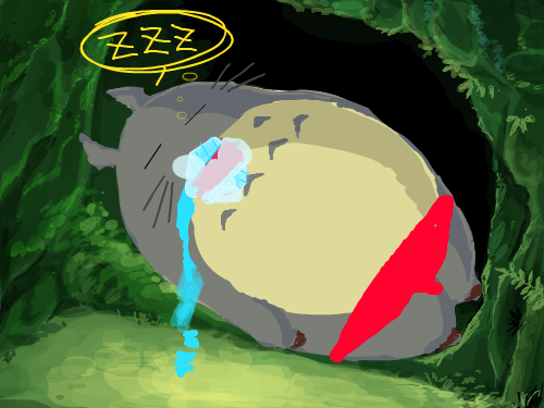 잠자는 토토로 : 잠자는 토토로 스케치판 ,sketchpan