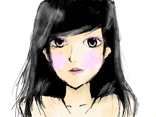 소녀의 화장 : 소녀의 화장입니다.. 스케치판 ,sketchpan
