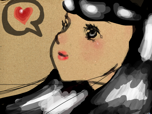 머리 긴 소녀 : 어떠신가연??ㅡㅡ;; 스케치판 ,sketchpan