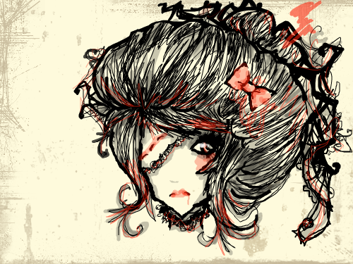 Decaying Necropheliac : I do believe this is my third Sketchpan.Just a little doodle.Drawn with a mouse. 스케치판 ,sketchpan