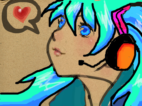 소녀 「하츠네 미쿠」 : 설명은 딱히 ww 스케치판 ,sketchpan