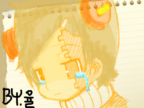 우는 프랑켄슈타인 : 프랑켄슈타인이 우는거,, ㅋ;;;깡패곰을 좀 패러디(?) 한거임,,,ㄷㄷㄷ돌던지지 마세염 ㅋㅋ 스케치판 ,sketchpan