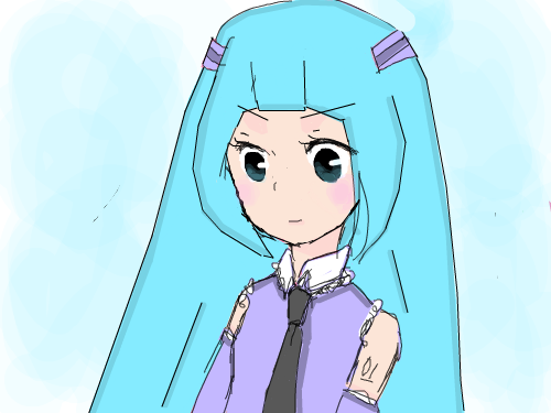 완성~! : 미쿠가 머리를 푼 모습, 렌이 머리를 푼것,가쿠포가머리를푼것테토가머리를푼모습등..보고싶어요~~ㅠㅠ 그래서 미쿠머리를풀은,.ㄷㄷ 스케치판 ,sketchpan