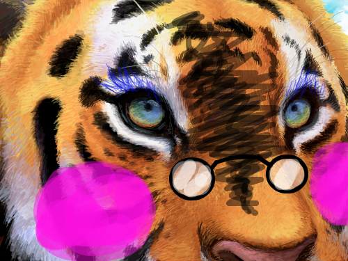 화장한 할매 호랑이 : ㅇㄴㅁㄹㄴㅇㄹ 스케치판 ,sketchpan