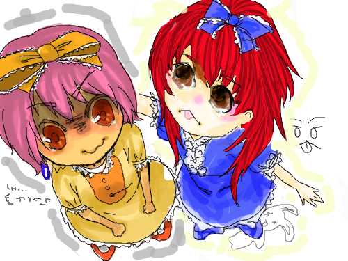 내토끼가... : 질투(?)로 토끼인형밞기 스케치판 ,sketchpan