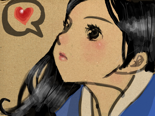 생머리처자 : 생머리로 변신 ★ 스케치판 ,sketchpan