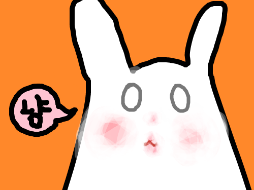 토끼 : ~~~~ 스케치판 ,sketchpan