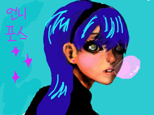 언니포쓰 : 언뉘포쓰?ㅋ 스케치판 ,sketchpan