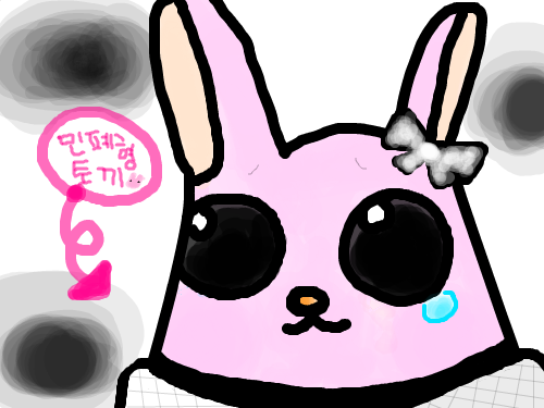 민폐형 토끼 : 돼지 토끼가 아닌 민폐형 토끼??? 스케치판 ,sketchpan
