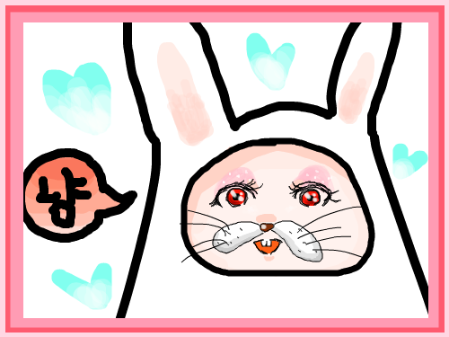 꽃미녀토끼 : 새상에서가장이뿐토끼 스케치판 ,sketchpan