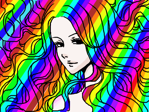 무지개색 머릿결 : 끙;;; 스케치판 ,sketchpan