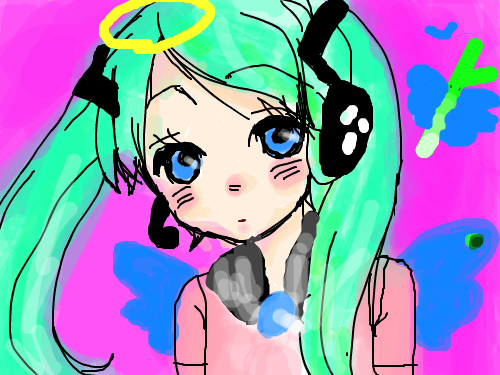 미쿠라면 파가있어야댐 : 뭐라하지말아요.. 스케치판 ,sketchpan